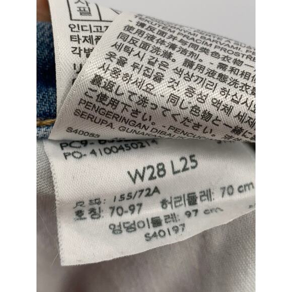 LEVI'S Women's Blue Denim Mile High Wide-Leg Button-Fly Cropped Jeans SZ 28 - Picture 12 of 12